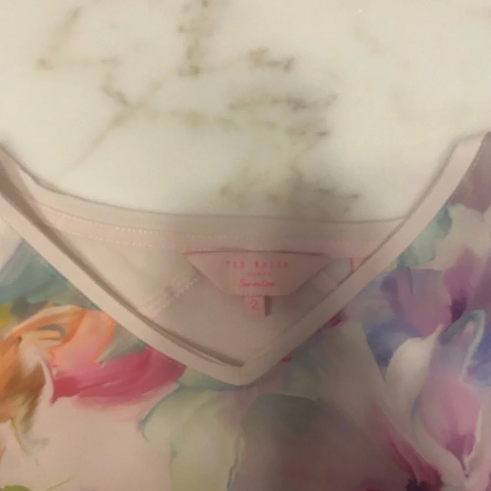 Ted Baker Multicolor Floral V-Neck Top - Picture 2 of 4